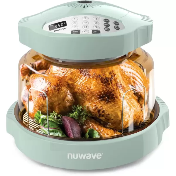 imageNuwave Pro Plus 2 InfraRed Oven Countertop Convection Cook Fresh or Frozen No Defrosting or Preheating Cook Healthy 360 Surround Heat Adjustable Temps 100 Presets 50 Memory Tough Power DomeMint Green