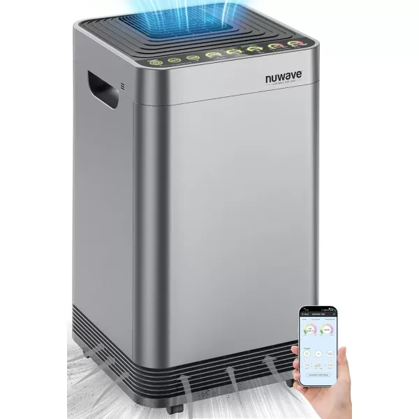 imageNuwave Whole House Air Purifiers Oxypure Smart Air Purifier with 5 Stage Tower Structure Air Filter Air Quality ampamp Odor Sensors Sleep Mode for Bedroom Remove 9999 of Dust Smoke Pollen AllergenAir Purifier Zero Plus