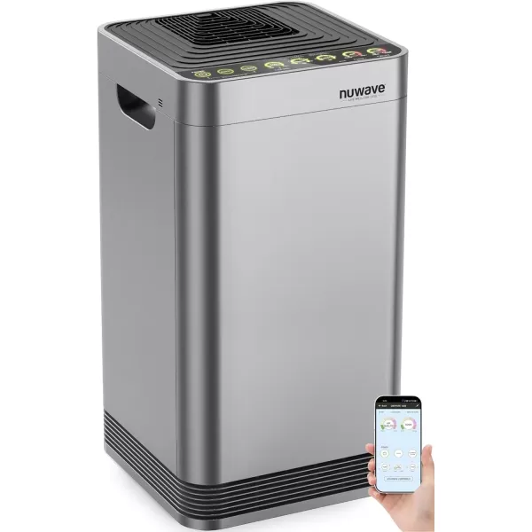 imageNuwave Whole House Air Purifiers Oxypure Smart Air Purifier with 5 Stage Tower Structure Air Filter Air Quality ampamp Odor Sensors Sleep Mode for Bedroom Remove 9999 of Dust Smoke Pollen AllergenAir Purifier with 5 HEPACarbon Combo Filters