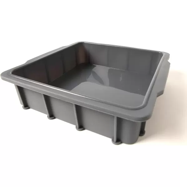 imageNuWave Silicone Baking Kit with 8x8inch Baking Pan Removable Divider Insert ampamp Reusable Cupcake LinersGrayRed