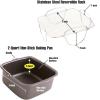 imageNuWave 3QT Brio Digital Air Fryer Accessory Kit  Includes Stainless Steel Baking Pan Reversible Cooking Rack ampamp Grill Pan Compatible with 3QT Brio Models