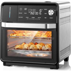 imageNuwave Combi Steam Oven 16Qt AllinOne Stainless Steel MultiCooker Air Fry Toast Steam Sous Vide ampamp More Precise 50450F Adjustable Moisture 120 Presets Programmable Memories Easy to Clean