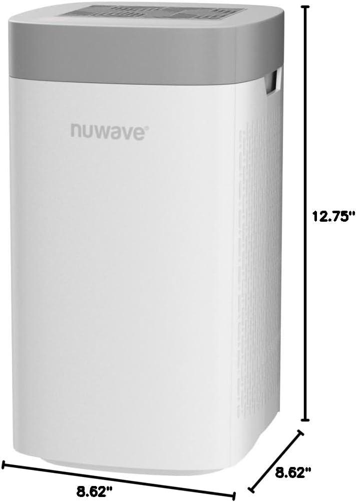 imageNuwave Air Purifiers for Home Bedroom Up to 1361 Sq Ft Portable Air Purifier with Air Quality Sensor H13 True HEPA ampamp Carbon Filter Captures Pet Hair Allergies Dust Smoke18dB Energy Star Certified
