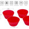 imageNuWave Silicone Baking Kit with 8x8inch Baking Pan ampamp Reusable Cupcake Liners Red 7pc