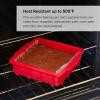 imageNuWave Silicone Baking Kit with 8x8inch Baking Pan ampamp Reusable Cupcake Liners Red 7pc