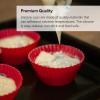 imageNuWave Silicone Baking Kit with 8x8inch Baking Pan ampamp Reusable Cupcake Liners Red 7pc