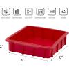 imageNuWave Silicone Baking Kit with 8x8inch Baking Pan ampamp Reusable Cupcake Liners Red 7pc