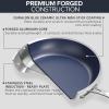 imageNuwave 3Piece 8 10 12 Forged Lightweight Frying Pan Set G10 Healthy Duralon Blue Ceramic Ultra NonStick Ergonomic StayCool Handles InductionReady ampamp Works on All CooktopsVanilla Cream