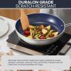 imageNuwave 3Piece 8 10 12 Forged Lightweight Frying Pan Set G10 Healthy Duralon Blue Ceramic Ultra NonStick Ergonomic StayCool Handles InductionReady ampamp Works on All CooktopsVanilla Cream