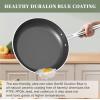 imageNuwave 7pc Cookware Set Healthy Duralon Blue Ceramic Nonstick Coated Diamond Infused ScratchResistant PFAS Free Oven Safe Induction Ready ampamp Evenly Heats Tempered Glass Lids ampamp StayCool HandleVanilla Cream