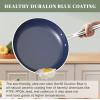 imageNuwave 7pc Cookware Set Healthy Duralon Blue Ceramic Nonstick Coated Diamond Infused ScratchResistant PFAS Free Oven Safe Induction Ready ampamp Evenly Heats Tempered Glass Lids ampamp StayCool HandleRosemary Green