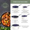 imageNuwave 7pc Cookware Set Healthy Duralon Blue Ceramic Nonstick Coated Diamond Infused ScratchResistant PFAS Free Oven Safe Induction Ready ampamp Evenly Heats Tempered Glass Lids ampamp StayCool HandleVanilla Cream