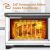 imageNuwave Bravo Air Fryer Toaster Smart Oven 12in1 Countertop Convection 30QT XL Capacity 50500F Temperature Controls Top and Bottom Heater Adjustments 0100 Brushed Stainless Steel Look