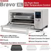 imageNuwave Bravo Air Fryer Toaster Smart Oven 12in1 Countertop Convection 30QT XL Capacity 50500F Temperature Controls Top and Bottom Heater Adjustments 0100 Brushed Stainless Steel Look