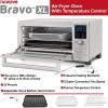 imageNuwave Bravo XL Pro Air Fryer Toaster Oven Improved 100 Super Convection Quicker ampamp Crispier Results 100 Presets MultiLayer Even Cooking 50500F Smart Probe PFAS Free 30QT Stainless SteelClassic Bravo XL