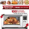 imageNuwave Bravo XL Pro Air Fryer Toaster Oven with Grill Combo 2025 New UltraFast Convection System 35 Crispier 2X More Even 142 Presets 50500F Smarter Probe PFAS Free 30QT Stainless SteelNonStick