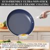 imageNuwave Healthy Duralon Blue Ceramic Nonstick Cookware Set Diamond Infused ScratchResistant PFAS Free Dishwasher ampamp Oven Safe Induction Ready ampamp Evenly Heats Tempered Glass Lids ampamp StayCool HandlesMetallic Mocha Brown