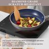 imageNuwave Healthy Duralon Blue Ceramic Nonstick Cookware Set Diamond Infused ScratchResistant PFAS Free Dishwasher ampamp Oven Safe Induction Ready ampamp Evenly Heats Tempered Glass Lids ampamp StayCool HandlesClay