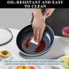imageNuwave Healthy Duralon Blue Ceramic Nonstick Cookware Set Diamond Infused ScratchResistant PFAS Free Dishwasher ampamp Oven Safe Induction Ready ampamp Evenly Heats Tempered Glass Lids ampamp StayCool HandlesCozy Blue