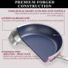 imageNuwave Healthy Duralon Blue Ceramic Nonstick Cookware Set Diamond Infused ScratchResistant PFAS Free Dishwasher ampamp Oven Safe Induction Ready ampamp Evenly Heats Tempered Glass Lids ampamp StayCool HandlesDusty Pink