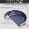 imageNuwave Healthy Duralon Blue Ceramic Nonstick Cookware Set Diamond Infused ScratchResistant PFAS Free Dishwasher ampamp Oven Safe Induction Ready ampamp Evenly Heats Tempered Glass Lids ampamp StayCool HandlesApricot Orange