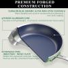 imageNuwave Healthy Duralon Blue Ceramic Nonstick Cookware Set Diamond Infused ScratchResistant PFAS Free Dishwasher ampamp Oven Safe Induction Ready ampamp Evenly Heats Tempered Glass Lids ampamp StayCool HandlesRosemary Green