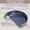 imageNuwave Healthy Duralon Blue Ceramic Nonstick Cookware Set Diamond Infused ScratchResistant PFAS Free Dishwasher ampamp Oven Safe Induction Ready ampamp Evenly Heats Tempered Glass Lids ampamp StayCool HandlesClay