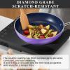 imageNuwave Healthy Duralon Blue Ceramic Nonstick Cookware Set Diamond Infused ScratchResistant PFAS Free Dishwasher ampamp Oven Safe Induction Ready ampamp Evenly Heats Tempered Glass Lids ampamp StayCool HandlesMetallic Lilac Purple