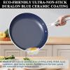 imageNuwave Healthy Duralon Blue Ceramic Nonstick Cookware Set Diamond Infused ScratchResistant PFAS Free Dishwasher ampamp Oven Safe Induction Ready ampamp Evenly Heats Tempered Glass Lids ampamp StayCool HandlesCozy Blue