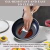 imageNuwave Healthy Duralon Blue Ceramic Nonstick Cookware Set Diamond Infused ScratchResistant PFAS Free Dishwasher ampamp Oven Safe Induction Ready ampamp Evenly Heats Tempered Glass Lids ampamp StayCool HandlesClay