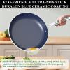 imageNuwave Healthy Duralon Blue Ceramic Nonstick Cookware Set Diamond Infused ScratchResistant PFAS Free Dishwasher ampamp Oven Safe Induction Ready ampamp Evenly Heats Tempered Glass Lids ampamp StayCool HandlesRosemary Green