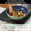 imageNuwave Healthy Duralon Blue Ceramic Nonstick Cookware Set Diamond Infused ScratchResistant PFAS Free Dishwasher ampamp Oven Safe Induction Ready ampamp Evenly Heats Tempered Glass Lids ampamp StayCool HandlesRosemary Green