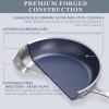 imageNuwave Healthy Duralon Blue Ceramic Nonstick Cookware Set Diamond Infused ScratchResistant PFAS Free Dishwasher ampamp Oven Safe Induction Ready ampamp Evenly Heats Tempered Glass Lids ampamp StayCool HandlesCool Gray