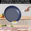 imageNuwave Healthy Duralon Blue Ceramic Nonstick Cookware Set Diamond Infused ScratchResistant PFAS Free Dishwasher ampamp Oven Safe Induction Ready ampamp Evenly Heats Tempered Glass Lids ampamp StayCool HandlesDusty Pink
