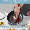 imageNuwave Healthy Duralon Blue Ceramic Nonstick Cookware Set Diamond Infused ScratchResistant PFAS Free Dishwasher ampamp Oven Safe Induction Ready ampamp Evenly Heats Tempered Glass Lids ampamp StayCool HandlesDeep Blue