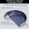 imageNuwave Healthy Duralon Blue Ceramic Nonstick Cookware Set Diamond Infused ScratchResistant PFAS Free Dishwasher ampamp Oven Safe Induction Ready ampamp Evenly Heats Tempered Glass Lids ampamp StayCool HandlesCozy Blue
