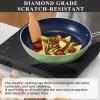imageNuwave Healthy Duralon Blue Ceramic Nonstick Cookware Set Diamond Infused ScratchResistant PFAS Free Dishwasher ampamp Oven Safe Induction Ready ampamp Evenly Heats Tempered Glass Lids ampamp StayCool HandlesMetallic Pistachio Green
