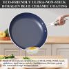 imageNuwave Healthy Duralon Blue Ceramic Nonstick Cookware Set Diamond Infused ScratchResistant PFAS Free Dishwasher ampamp Oven Safe Induction Ready ampamp Evenly Heats Tempered Glass Lids ampamp StayCool HandlesMetallic Lilac Purple