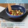 imageNuwave Healthy Duralon Blue Ceramic Nonstick Cookware Set Diamond Infused ScratchResistant PFAS Free Dishwasher ampamp Oven Safe Induction Ready ampamp Evenly Heats Tempered Glass Lids ampamp StayCool HandlesDeep Blue