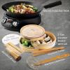 imageNuwave Mosaic Induction Wok Temp Control 100F575F in 5F Wok Hei Infuse Charred Aroma ampamp Flavor 14inch Carbon Steel Wok 8pc Bamboo AccessoriesInduction Wok with 8pc Bamboo Kit