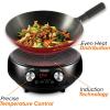 imageNuwave Mosaic Induction Wok Temp Control 100F575F in 5F Wok Hei Infuse Charred Aroma ampamp Flavor 14inch Carbon Steel Wok 8pc Bamboo AccessoriesInduction Wok