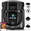imageNuwave Duet Air Fryer Electric Pressure Cooker ampamp Grill Combo 540 IN 1 Multicooker with 2 Removable Lids Slow Cook Sears Sauts 1810 SS Pot SureLock Safety Tech ampamp 9 Deluxe Accessories9 accessories