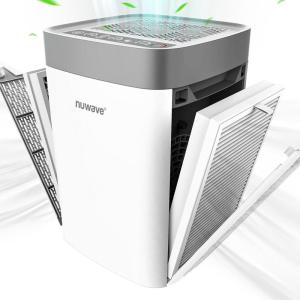 imageNuwave Air Purifiers for Home Bedroom Up to 1361 Sq Ft Portable Air Purifier with Air Quality Sensor H13 True HEPA ampamp Carbon Filter Captures Pet Hair Allergies Dust Smoke18dB Energy Star Certified