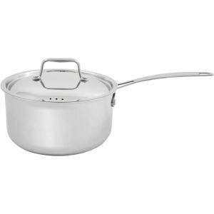 imageNuwave Commercial 3Quart Stainless Steel Saucepan with Vented Lid TriPly Construction Premium 1810 Stainless Steel