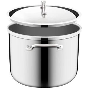 imageNuwave DesignsTriPly 1810 Entire Stainless Steel Stockpot With Lid Commercial Grade Free of PTFE PFOA PFOS10Yer Wrranty8QT