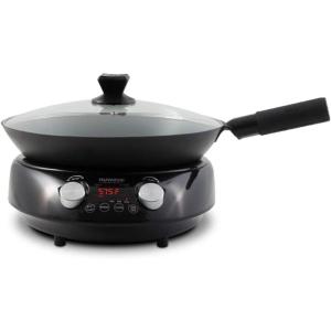imageNuwave Mosaic Induction Wok Temp Control 100F575F in 5F Wok Hei Infuse Charred Aroma ampamp Flavor 14inch Carbon Steel Wok 8pc Bamboo AccessoriesInduction Wok