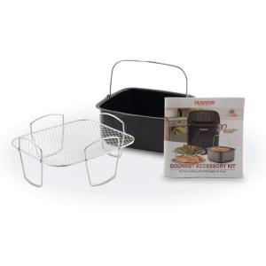 imageNuwave PAN ampamp Reversible 6QT BRIO 6 QT Air Fryer Accessories Baking Pan  Rack