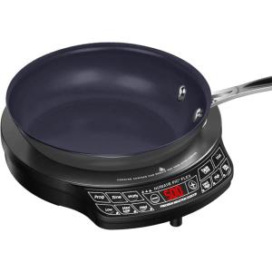 imageNuwave PIC Flex Compact Portable Powerful Induction Cooktop With 9inch Duralon Healthy Ceramic NonStick Fry Pan