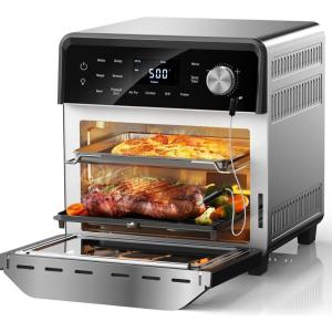 imageNuwave TODD ENGLISH Air Fryer Grill Oven Combo TRUE Char ampamp Flavor 100 in 1 Super Convection Toaster Oven Countertop Excellent Thermal Insulation POWERPORT PlugIn Grill 550F Stainless SteelProSmart Grill