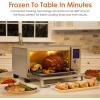 imageNuwave Bravo XL Air Fryer Toaster Smart Oven 12in1 Countertop GrillGriddle Combo 30Qt XL Capacity 50F500F adjustable in precise 5F increments Integrated Smart Thermometer Linear T Technologysilver